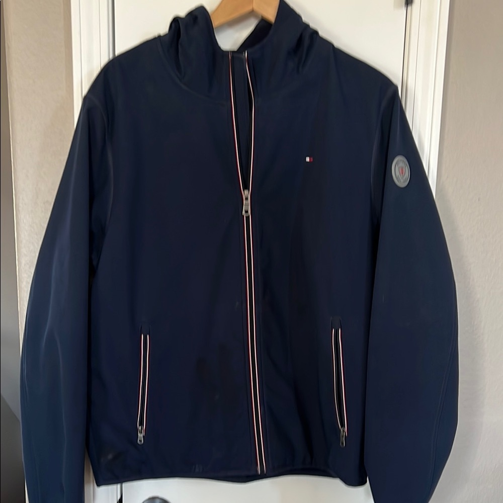 Tommy Hilfiger Navy Blue Hooded Jacket